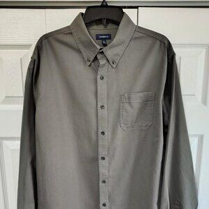 Men's Croft & Barrow Heavy Cotton Gray Casual/Work Shirt, Size Large Tall, NWT